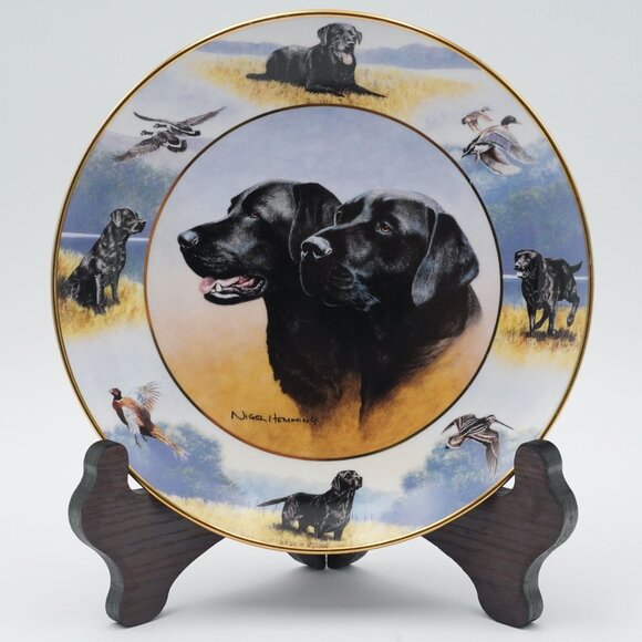 Royal Doulton The Sporting Life by Nigel Hemming Labrador Retriever 8" Plate - Picture 1 of 5